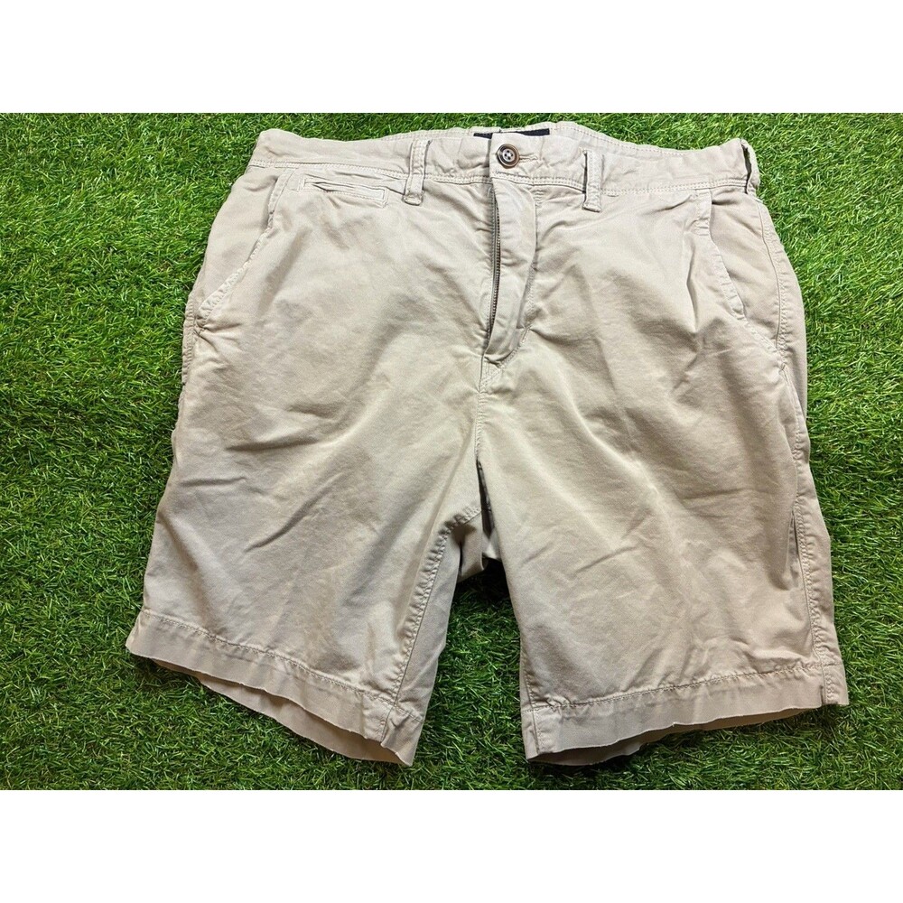 American Eagle Flex Khaki Shorts Men’s Size 31 Flat Front Stretch Casual